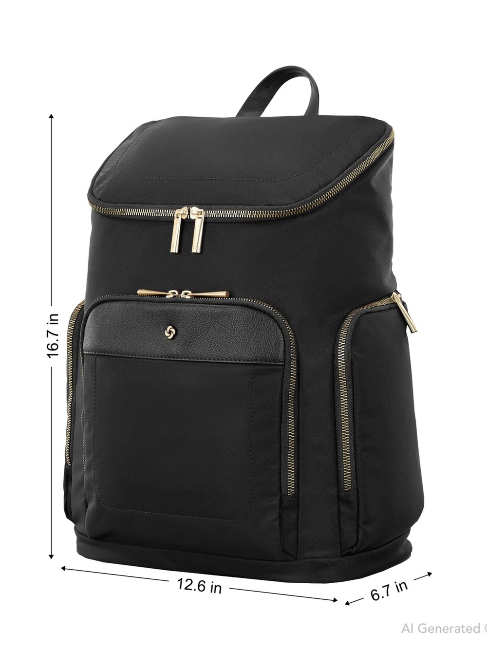 Samsonite Black Men's Travel Backpack with Gold Hardware, women’s bag 🏖️